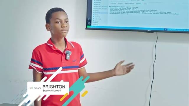 Brighton shows the project they built at Kodeuni